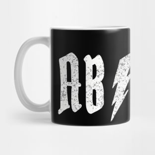 AB/CD Distressed Look Mug